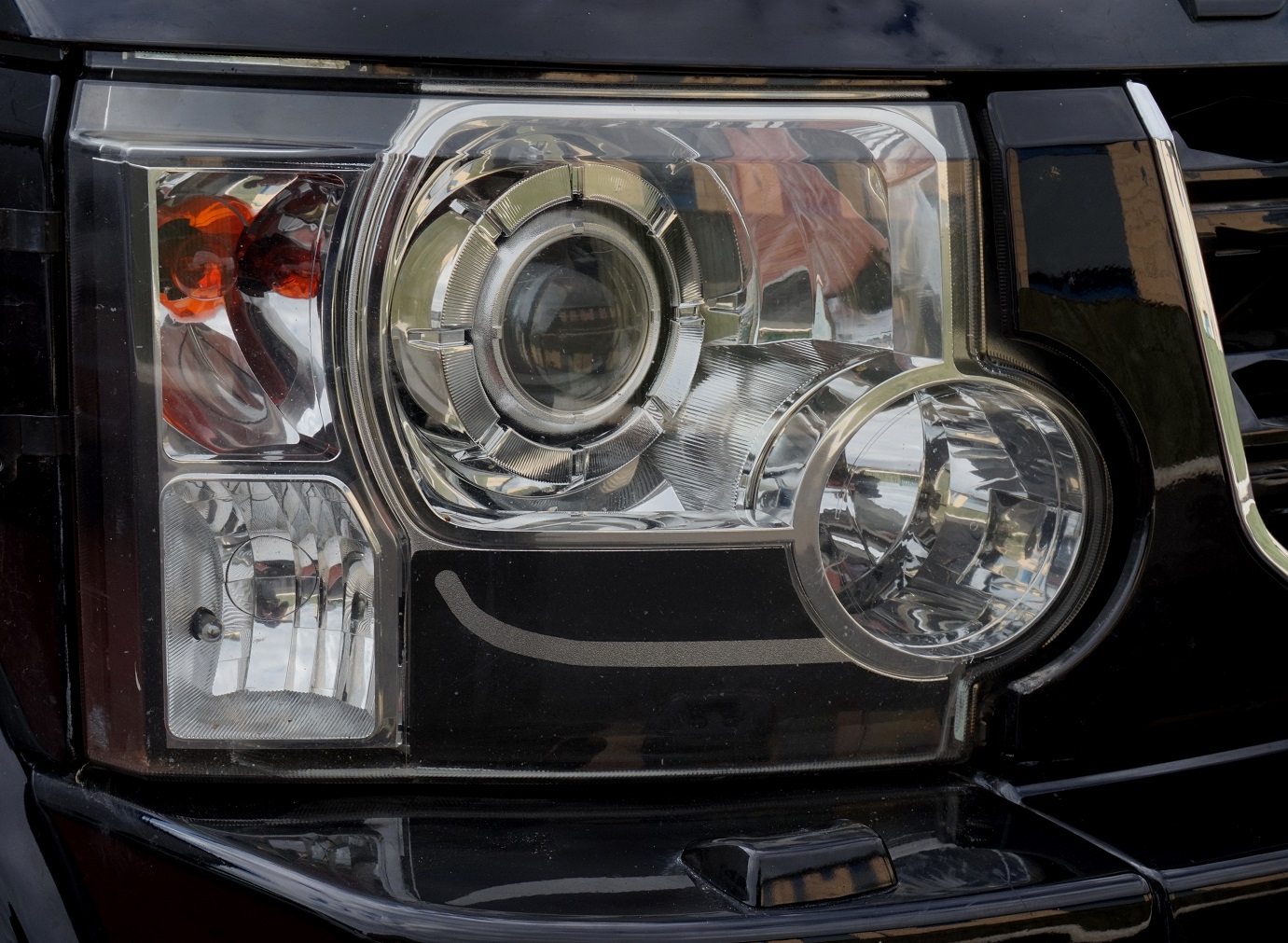 D4 look Headlight upgrade kit 6pc sticker+bulb 3156 Land Rover